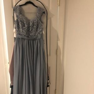 Dusty Blue Bridesmaid Dress